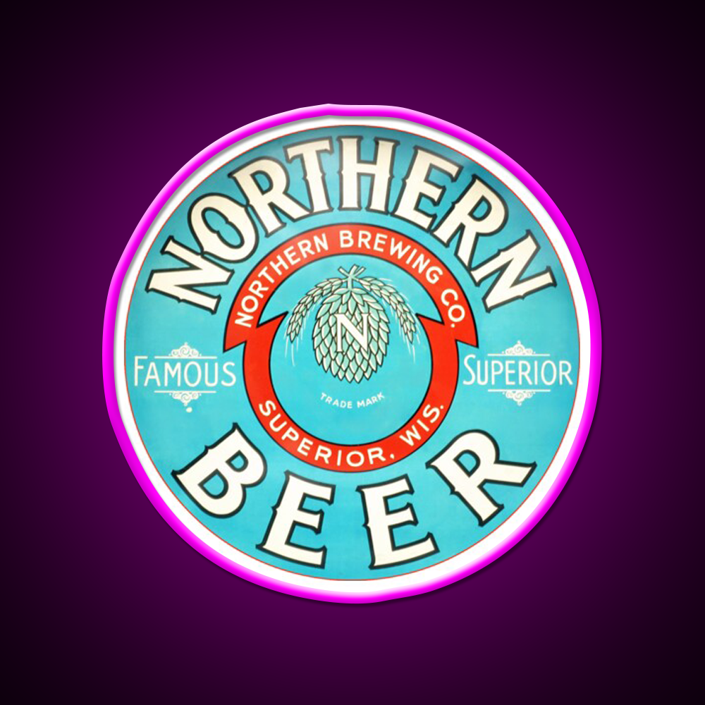 Northern Beer Bar Decor Led Neon Sign Rgb Color - Neon sign mounted on wall in room