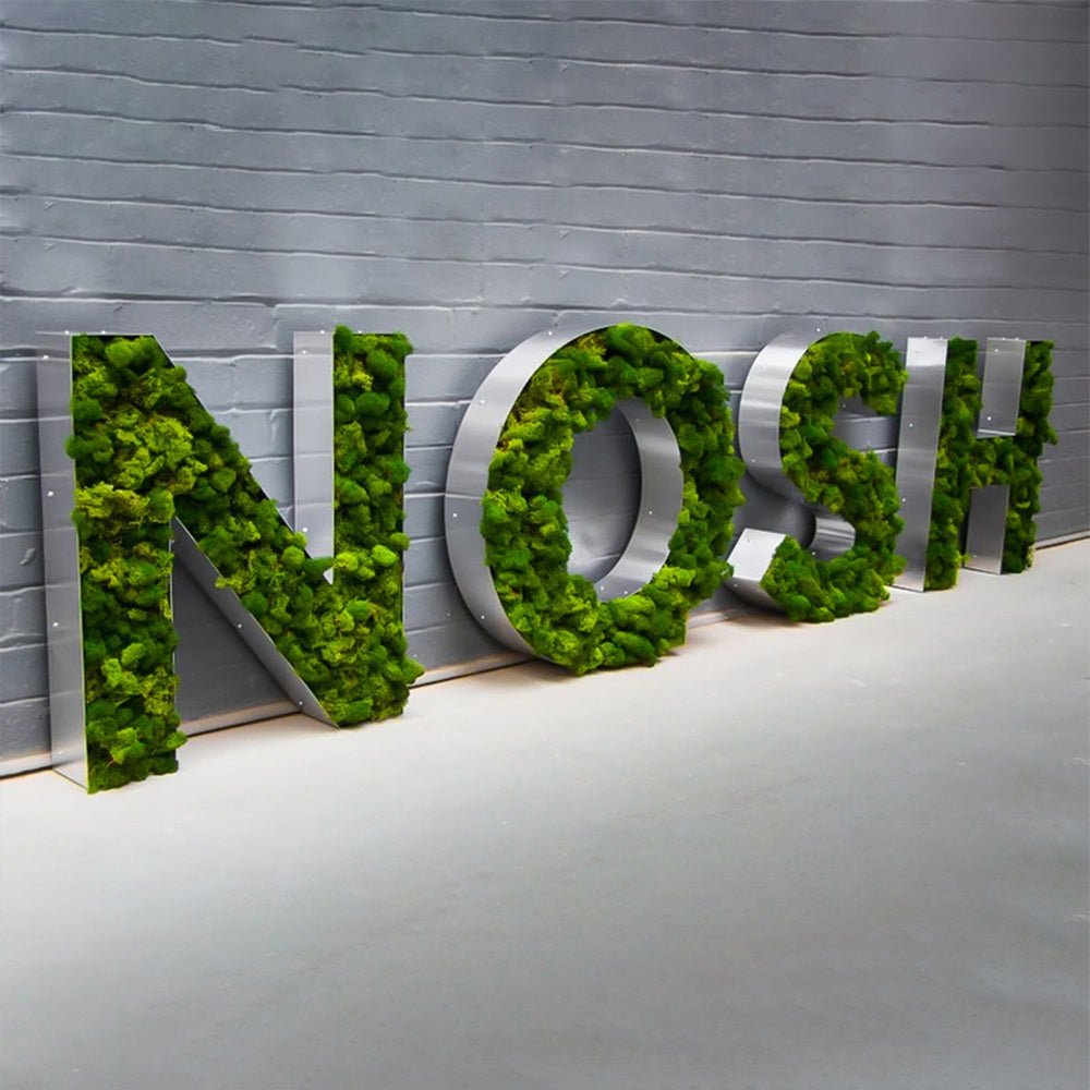 Nosh 3D Moss Letter Sign - Shineneon