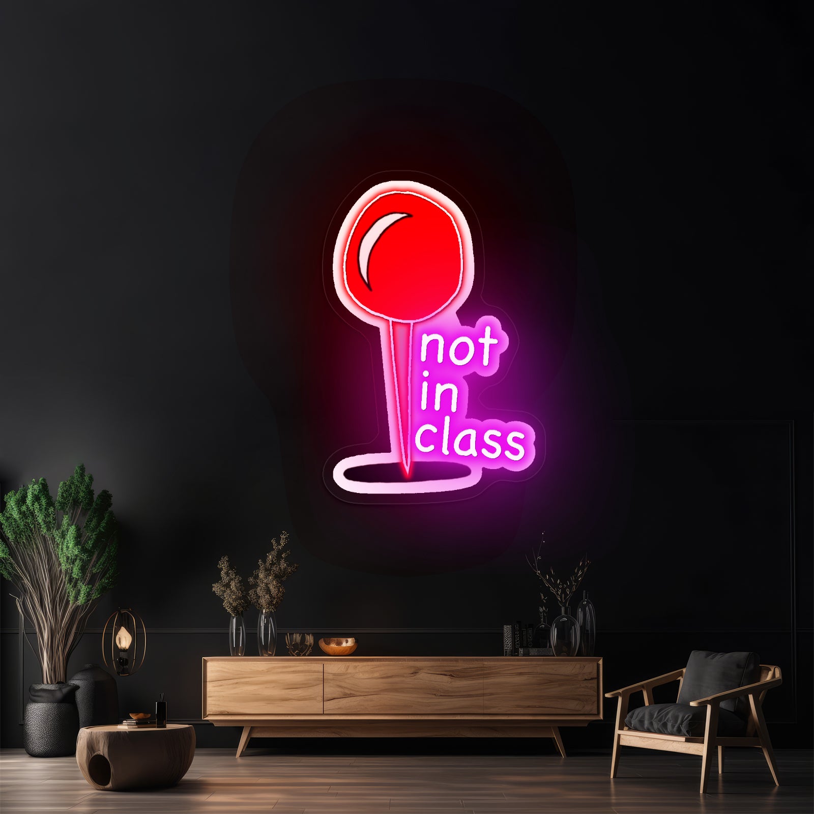 Not In Class Artwork Large Neon Signs