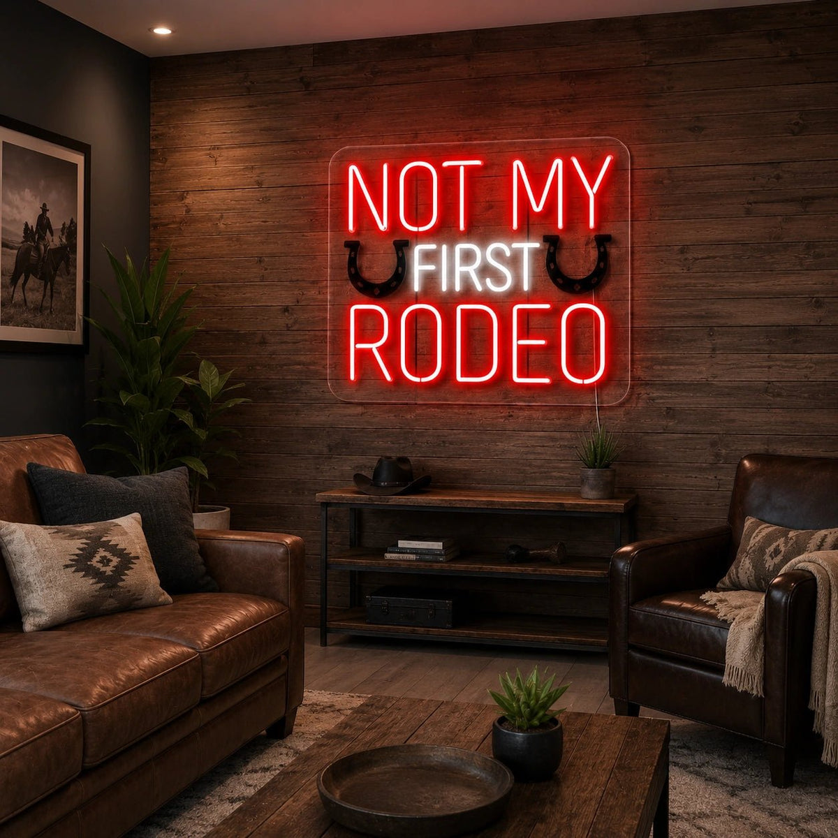 Not My First Rodeo Horseshoes LED Neon Sign - Shineneon