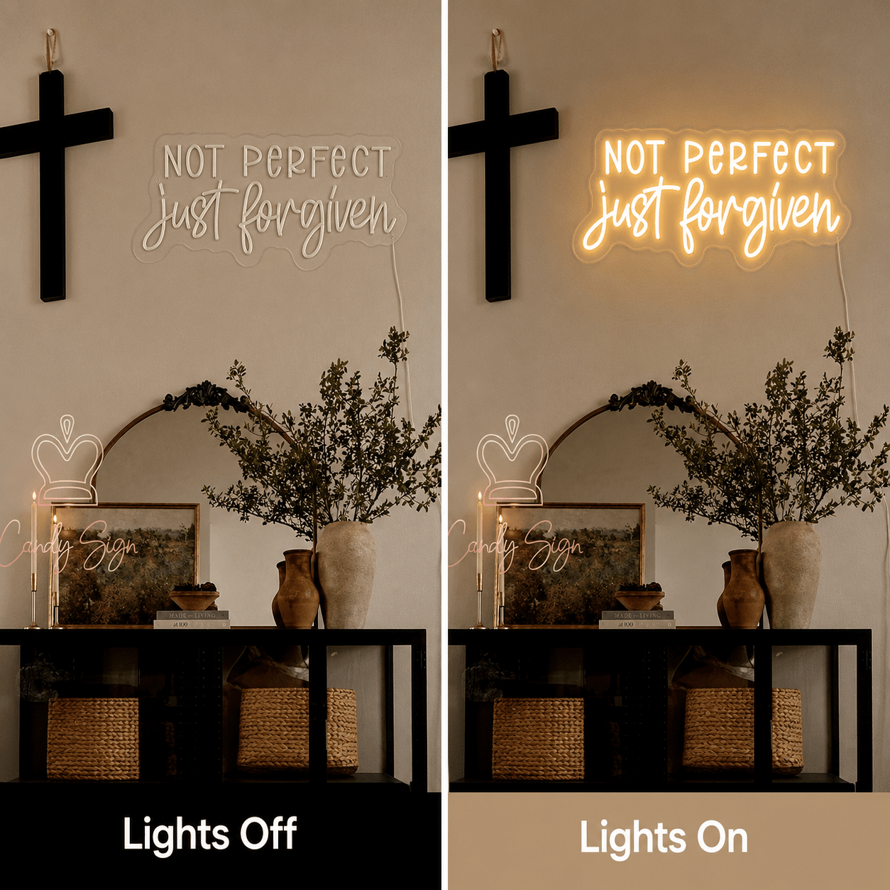 Not Perfect Just Forgotten Wall Decor LED Neon Sign - Shineneon
