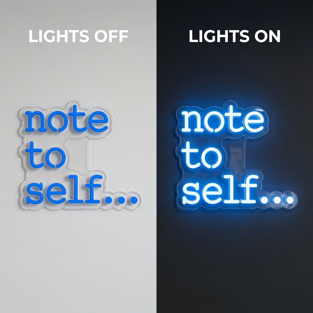 Note To Self LED Neon Sign Wall Neon Sign - Shineneon