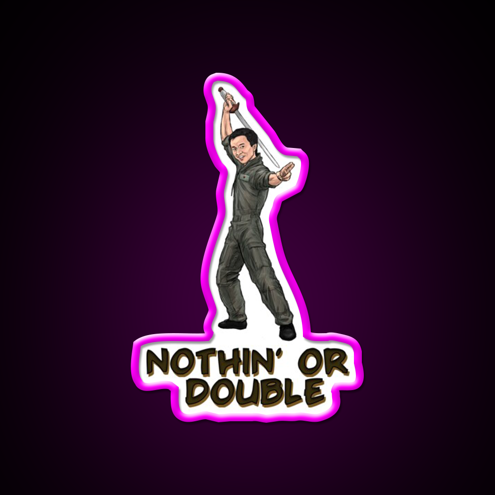 Nothin Or Double Asian Cultural Led Neon Sign Rgb Color - Neon sign mounted on wall in room