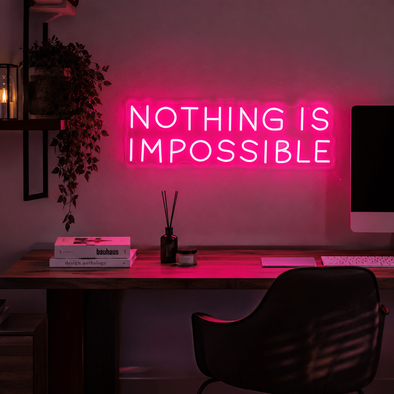 Nothing Is Impossible LED Neon Sign Bedroom Wall Art - Shineneon