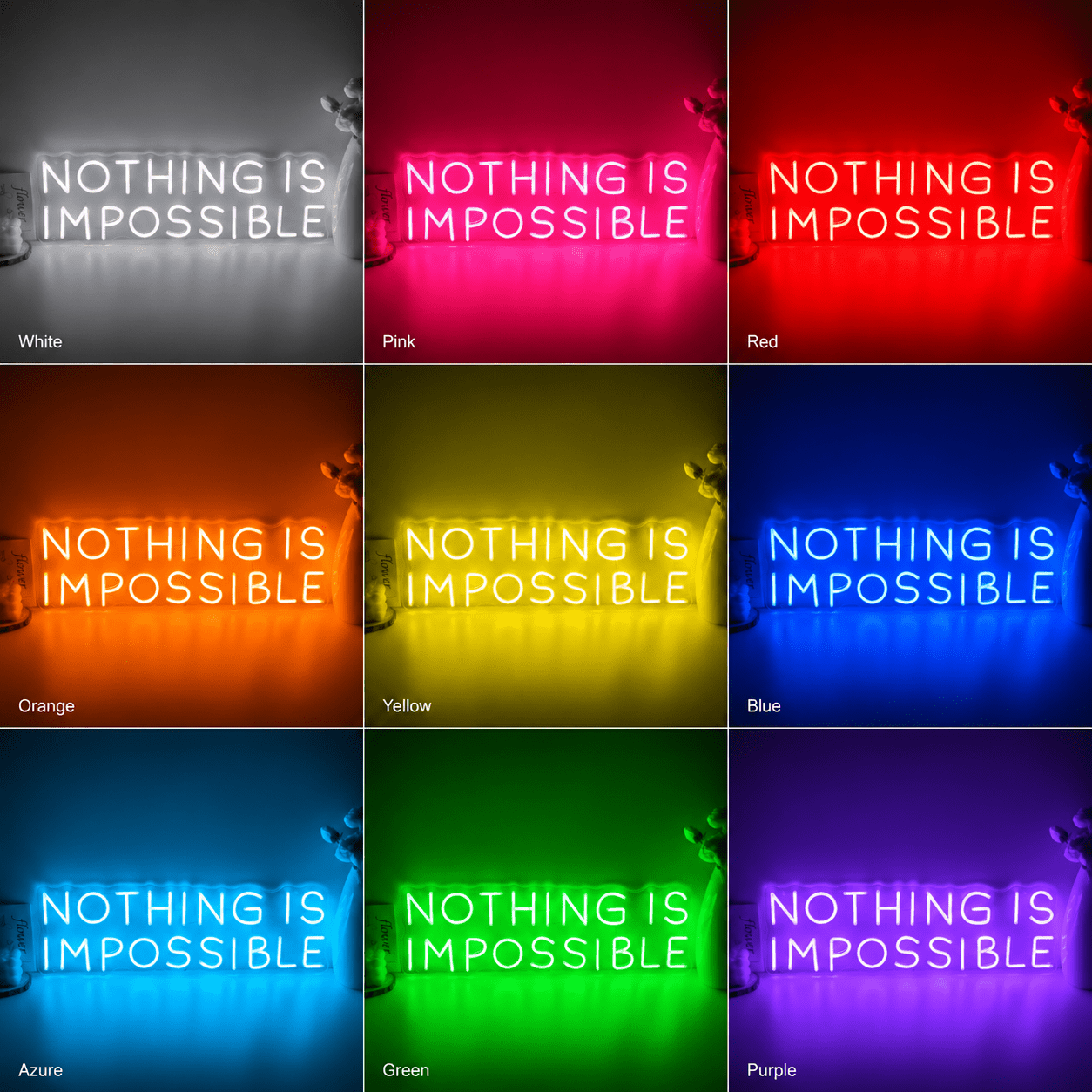 Nothing Is Impossible LED Neon Sign Bedroom Wall Art - Shineneon