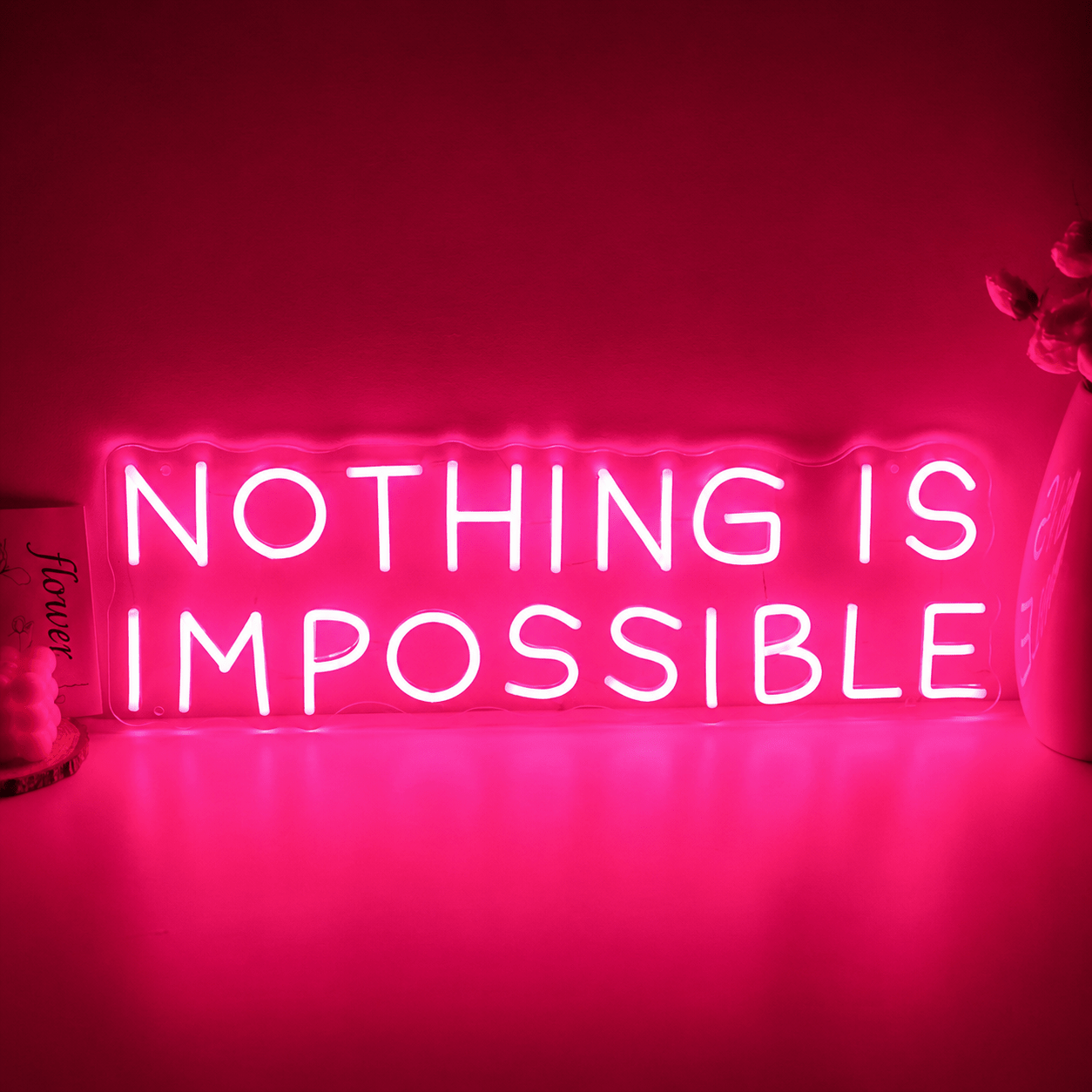 Nothing Is Impossible LED Neon Sign Bedroom Wall Art - Shineneon