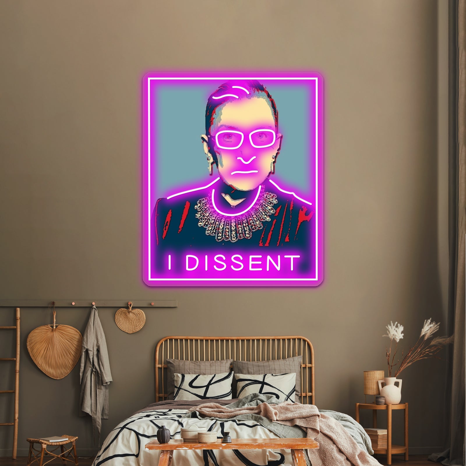 Notorious Rbg I Dissent Artwork Business Led Sign | Shineneon