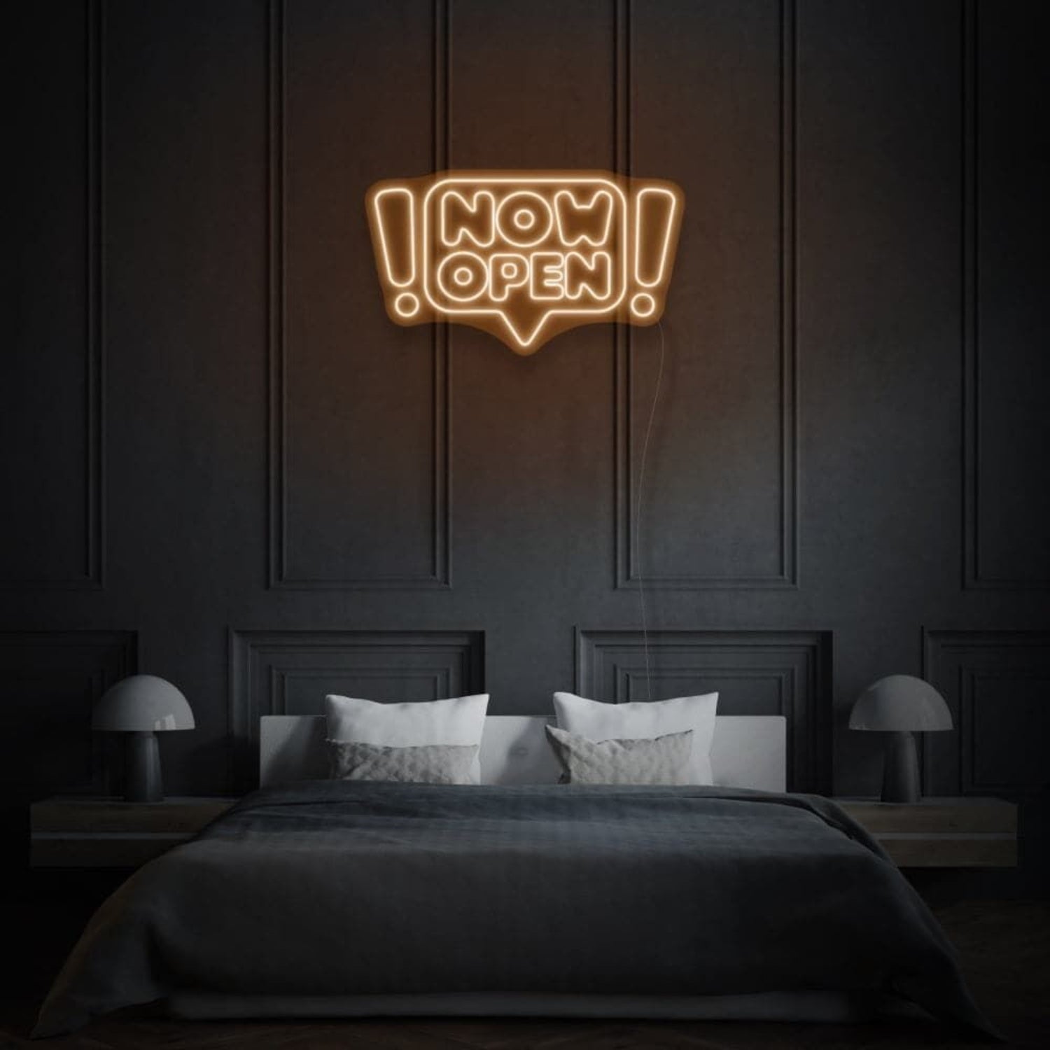 Now Open Neon Writing In Comic Cloud Playful And Inviting | Shineneon