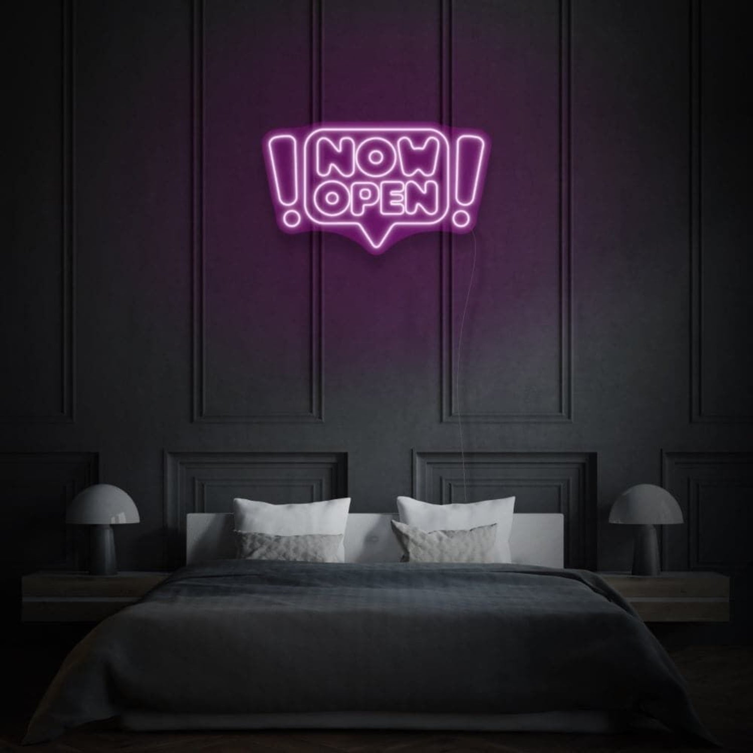 Now Open Neon Writing In Comic Cloud Playful And Inviting | Shineneon