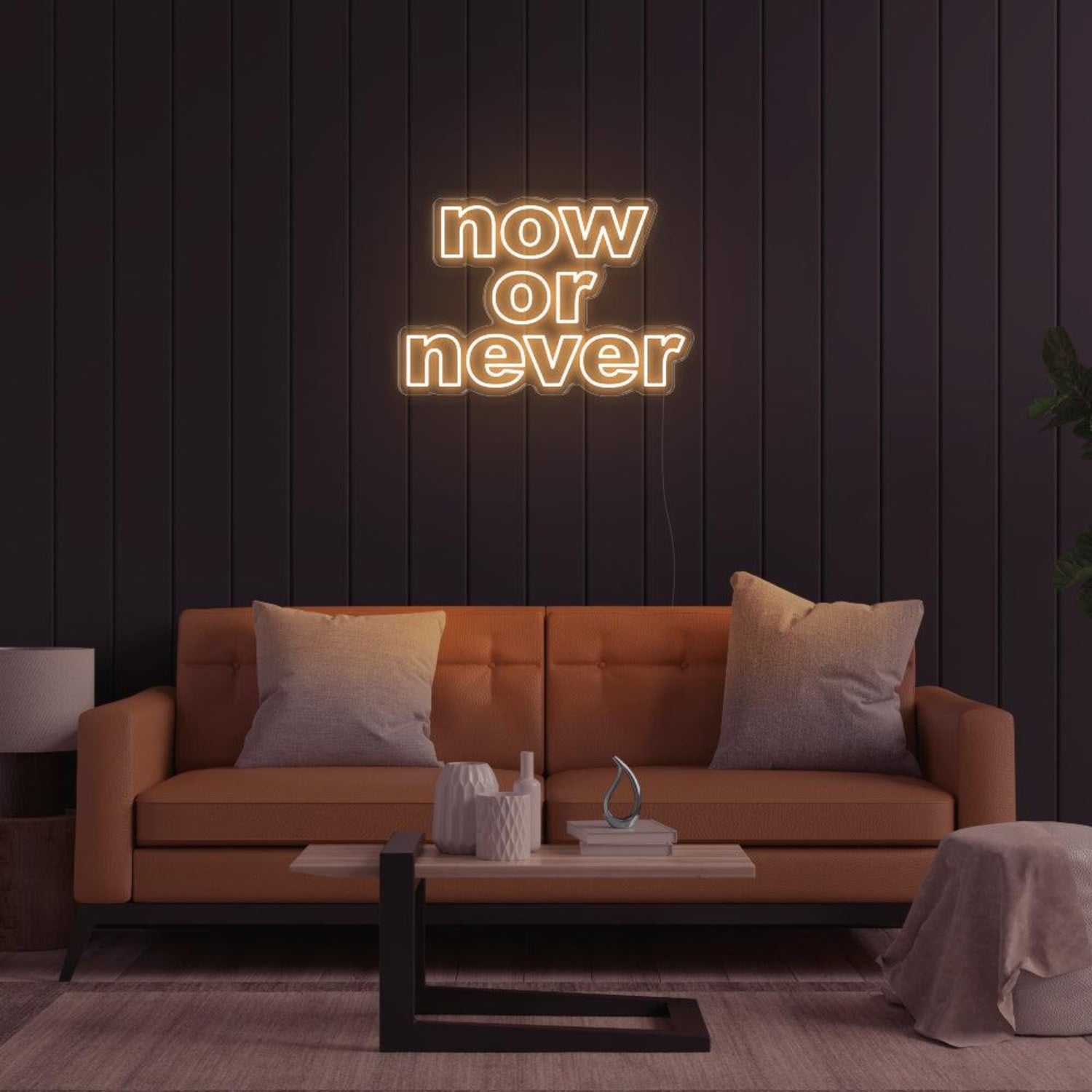 Now Or Never Bright Pink Led Neon Sign For Modern Home Decor | Shineneon