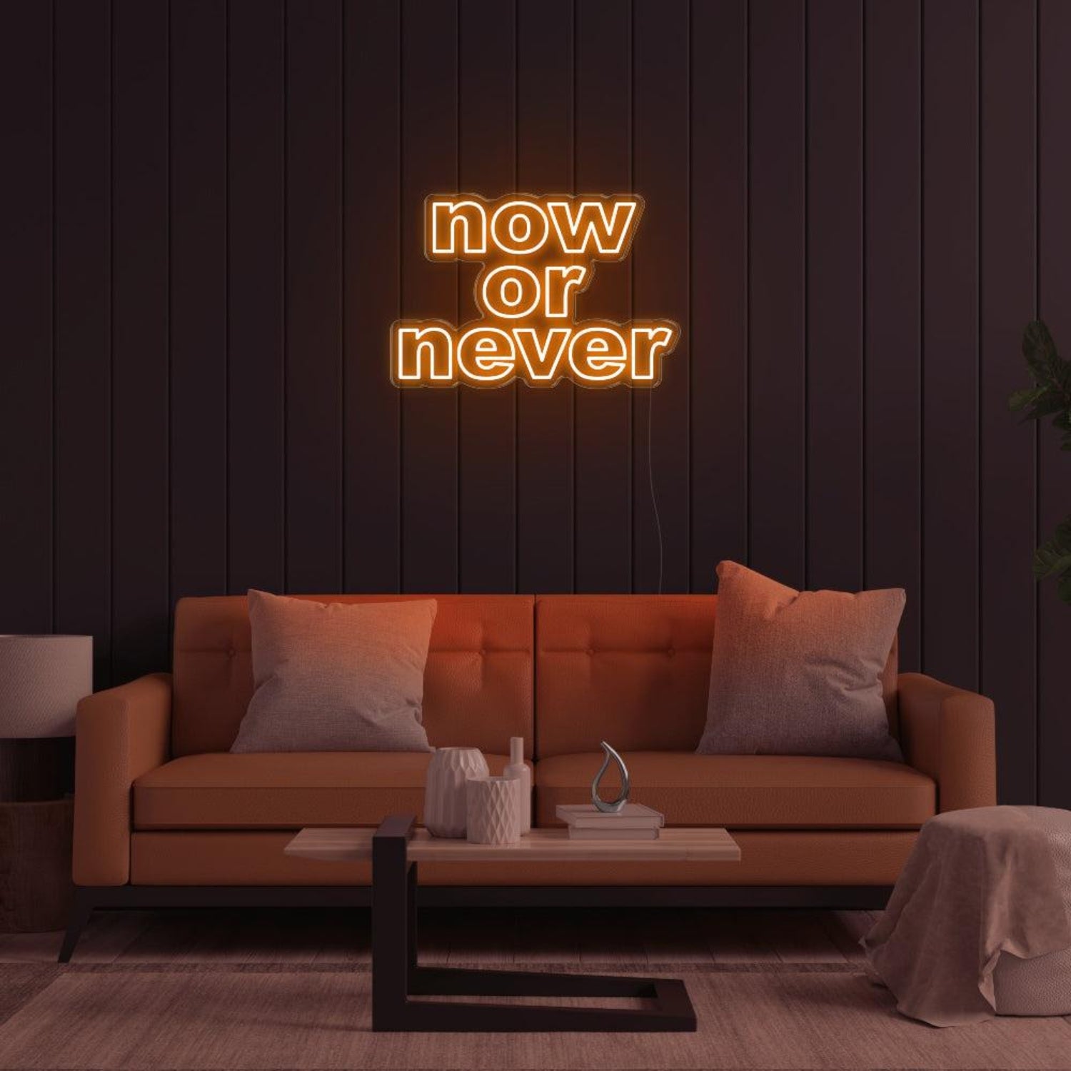 Now Or Never Bright Pink Led Neon Sign For Modern Home Decor | Shineneon