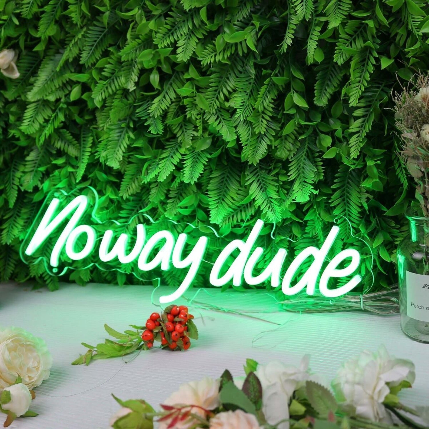 Noway Dude Green Led Neon Sign - Shineneon