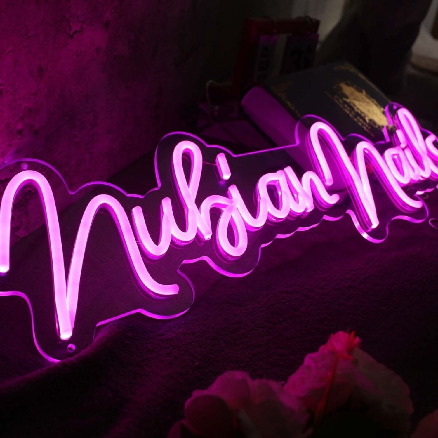 Nubian Nails Pink Led Neon Sign - Shineneon