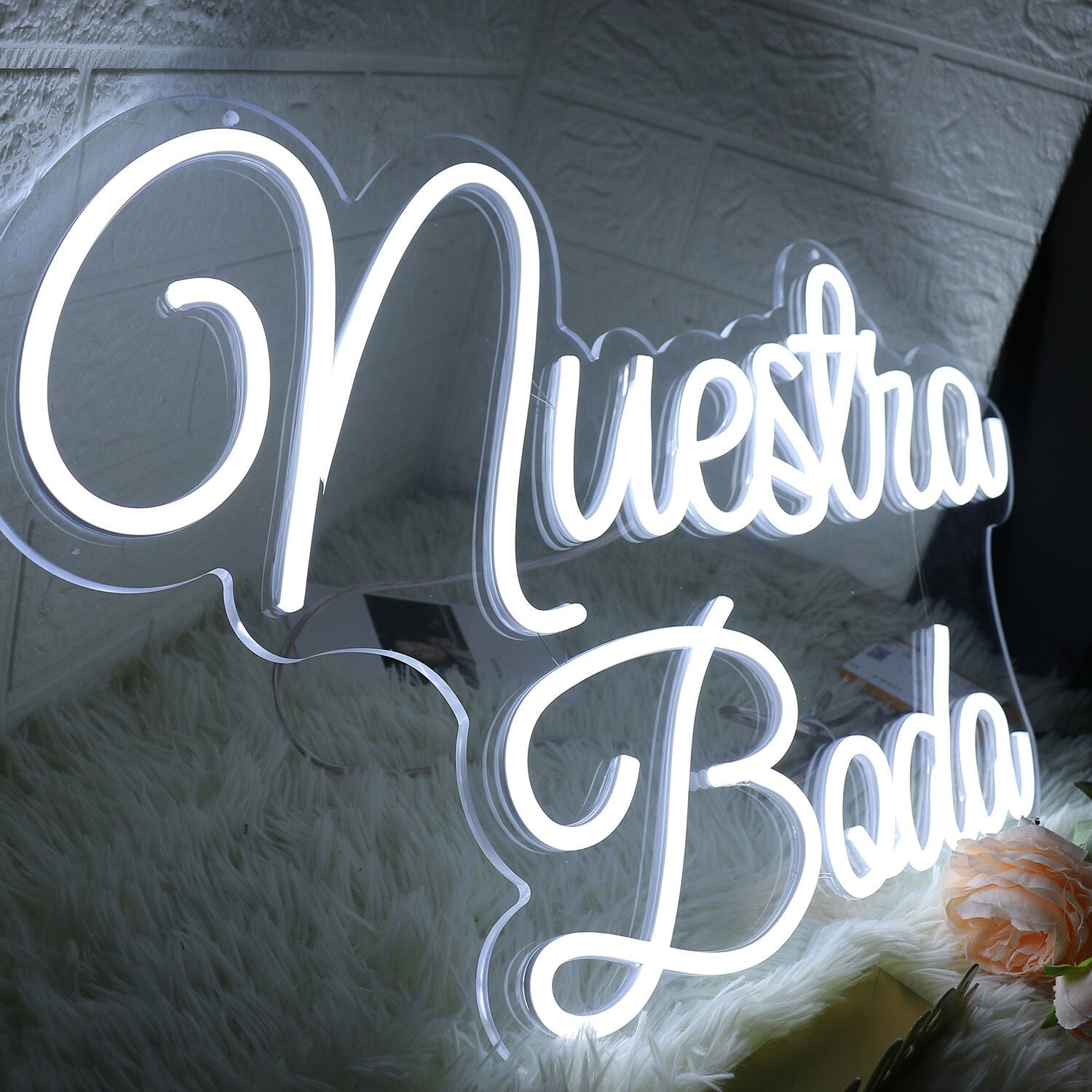 Nuestra Boda White Led Neon Sign - Shineneon