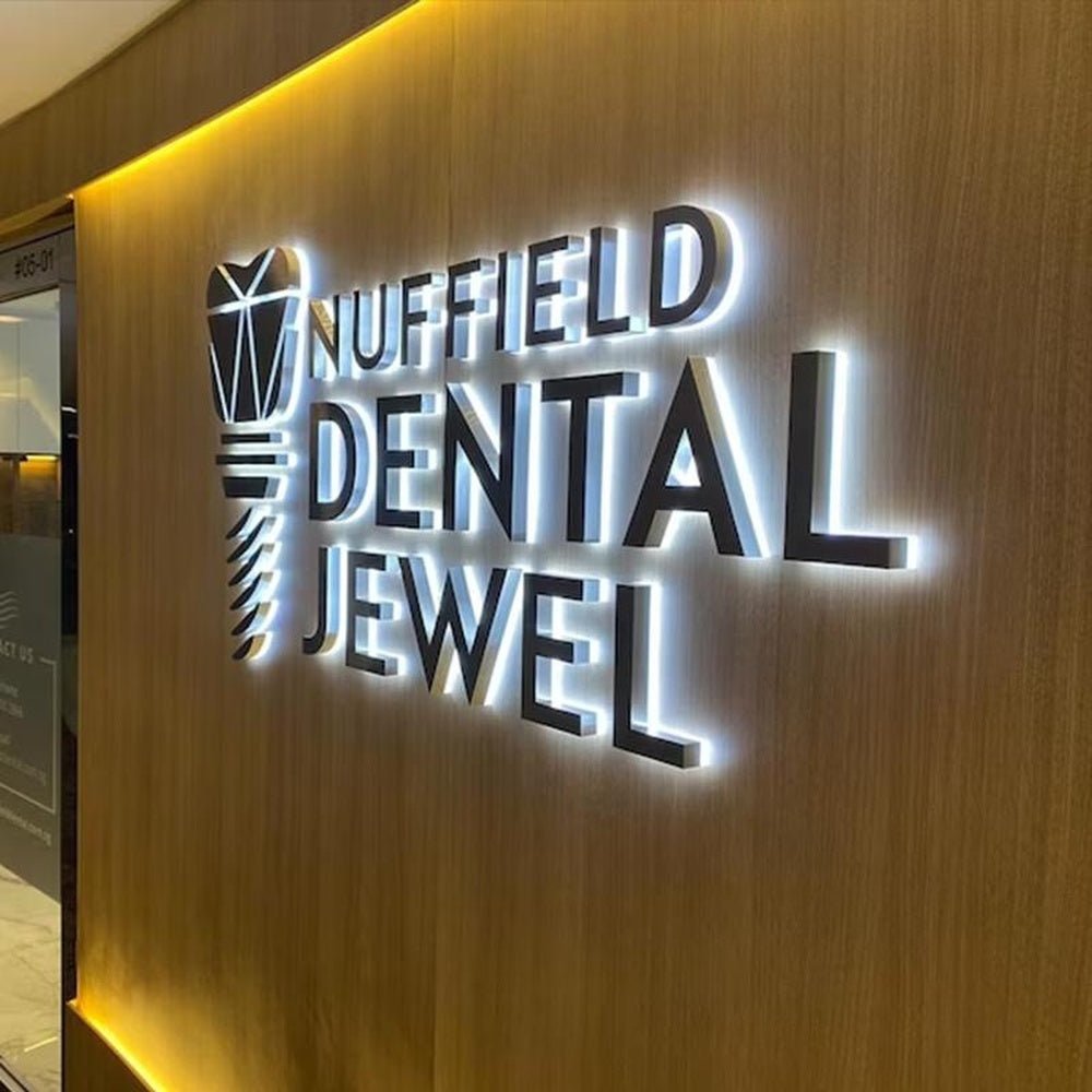 Nuffield Dental Jewel 3D Backlit Letters Business Metal Led Sign - Shineneon