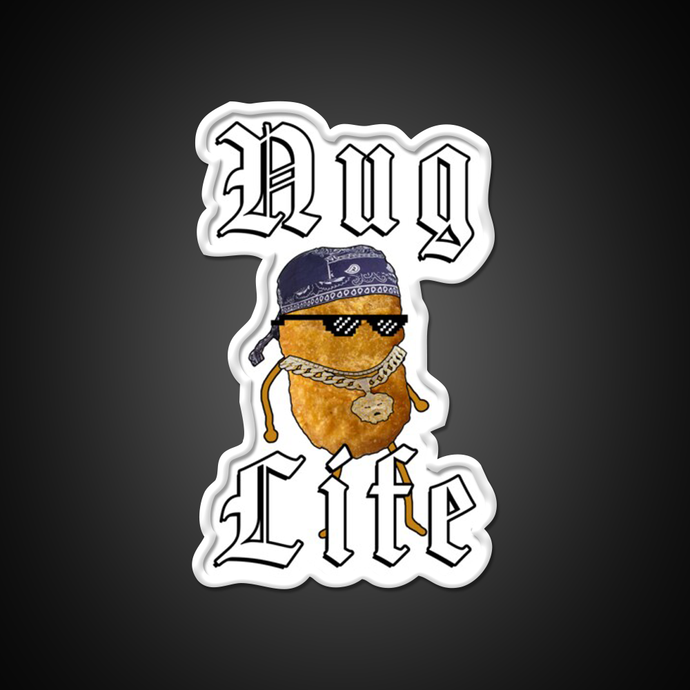 Nug Life Gangster Chicken Nugget Fast Food Led Neon Sign For Burger Place Rgb Color