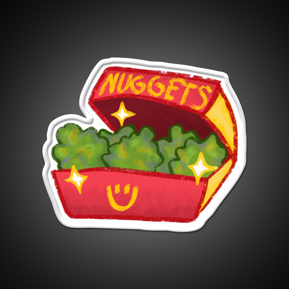 Nuggets Fast Food Led Neon Sign For Burger Place Rgb Color