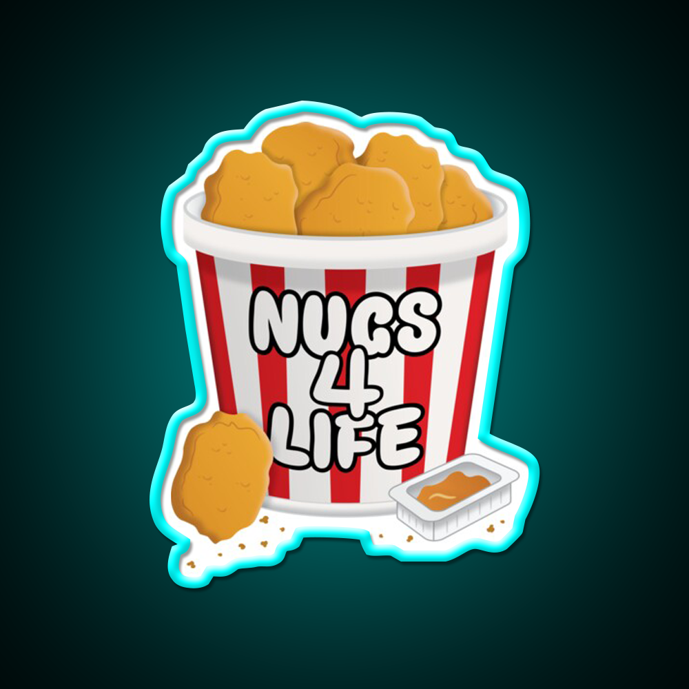 Nugs 4 Life Fast Food Led Neon Sign For Burger Place Rgb Color