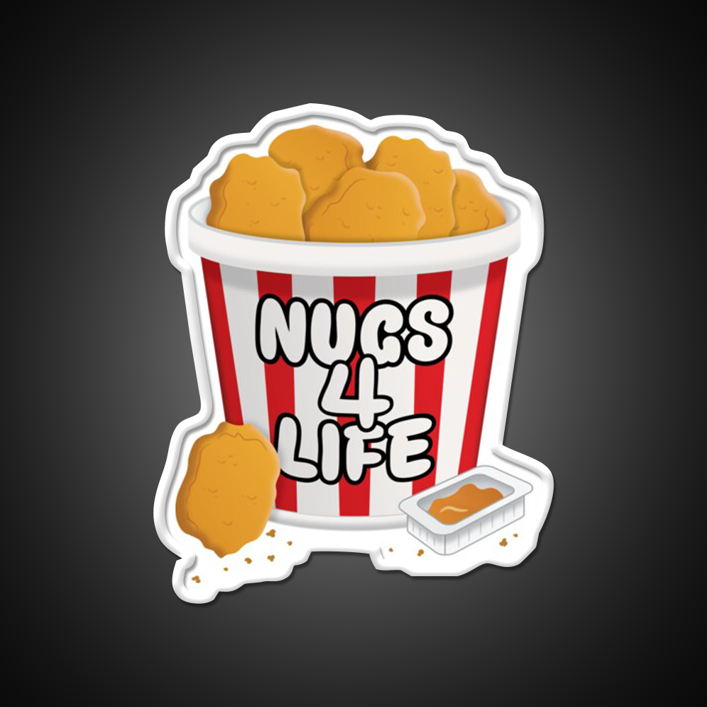 Nugs 4 Life Fast Food Led Neon Sign For Burger Place Rgb Color