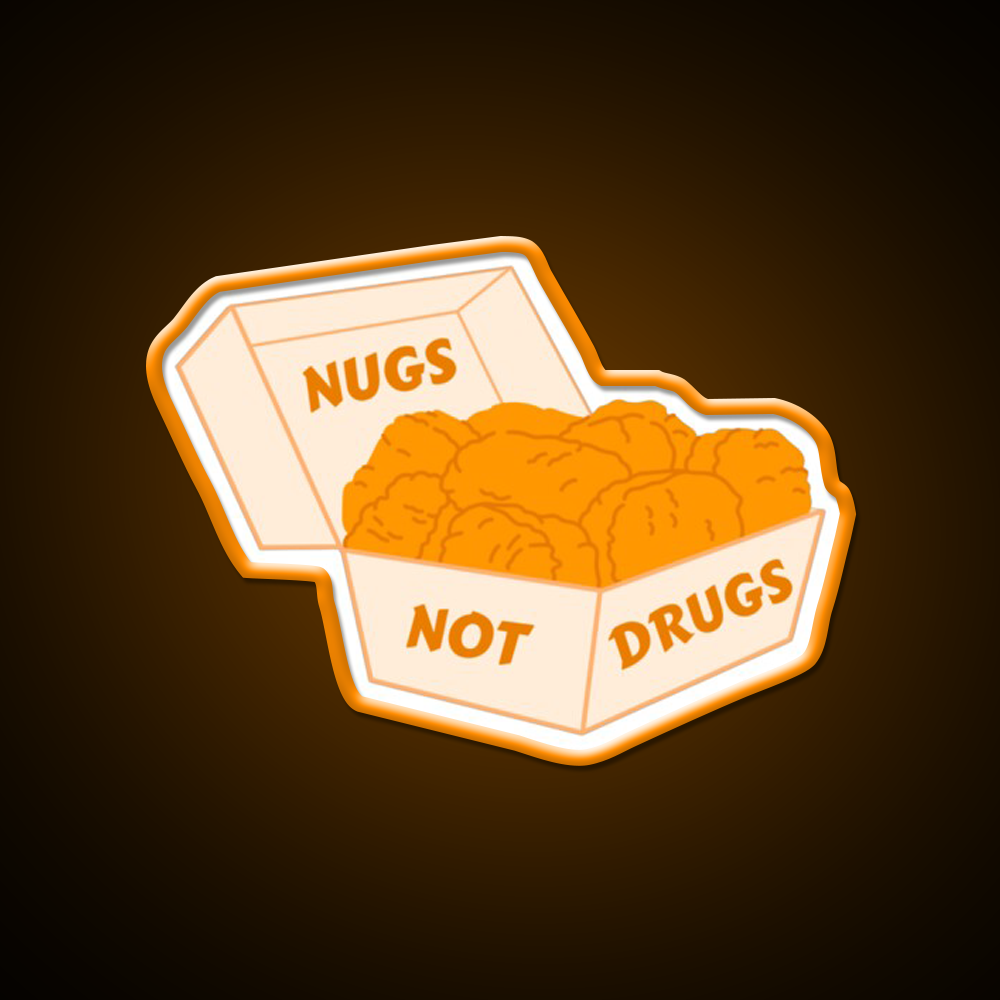 Nugs Not Drugs Fast Food Led Neon Sign For Burger Place Store Neon Sign Rgb Color
