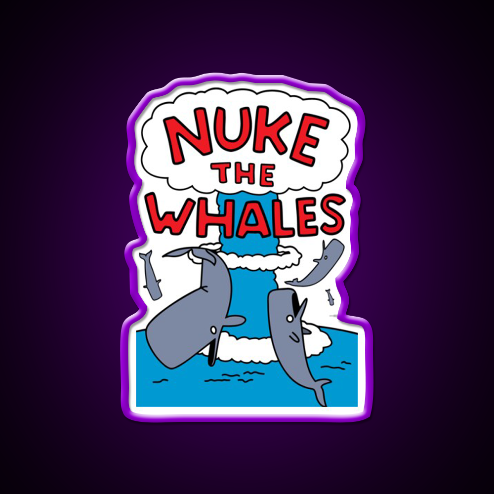 Nuke The Whales Beer Bar Decor Led Neon Sign Rgb Color - LED neon sign view 9