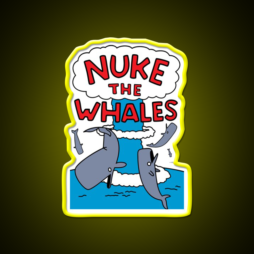 Nuke The Whales Beer Bar Decor Led Neon Sign Rgb Color - LED neon sign view 7