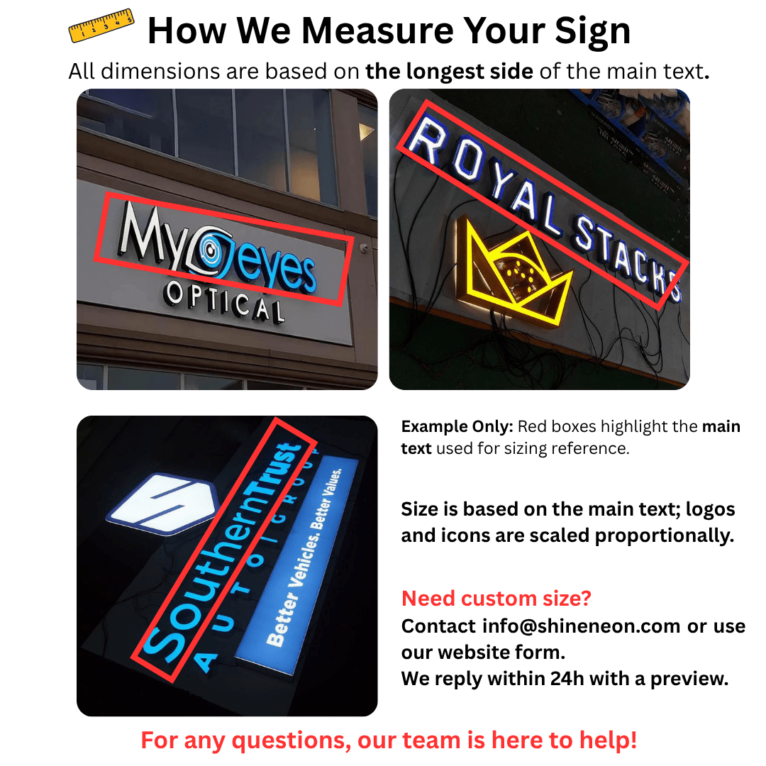 Number 16 3D Frontlit Letters Metal Led Sign - Shineneon
