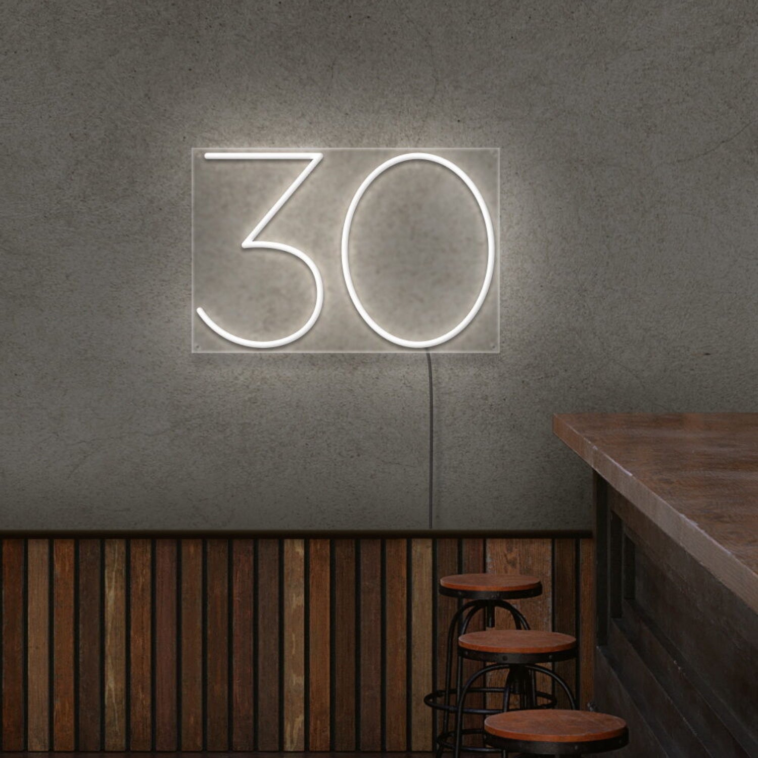 Number 30 Neon Sign | Shineneon