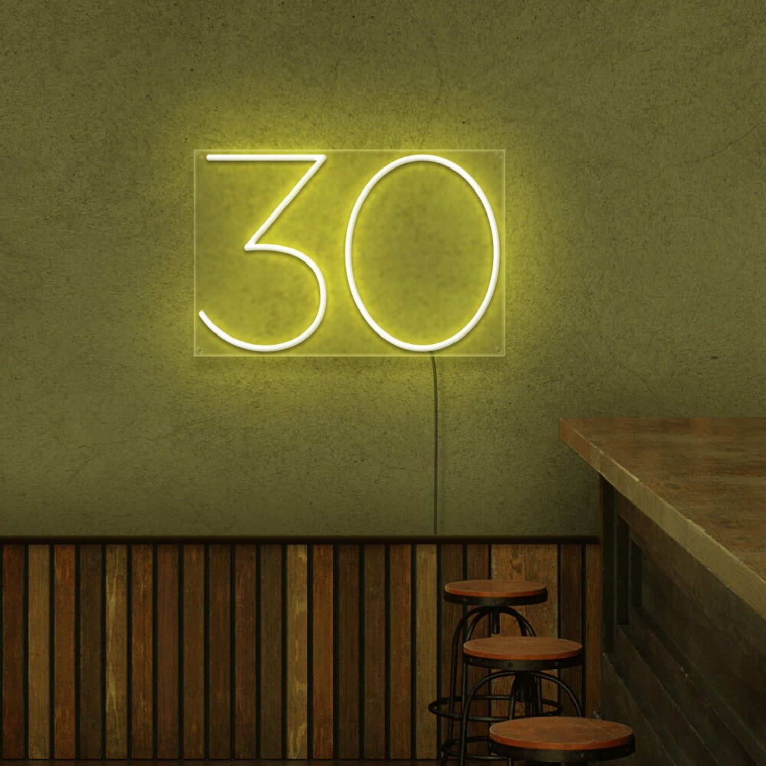 Number 30 Neon Sign | Shineneon