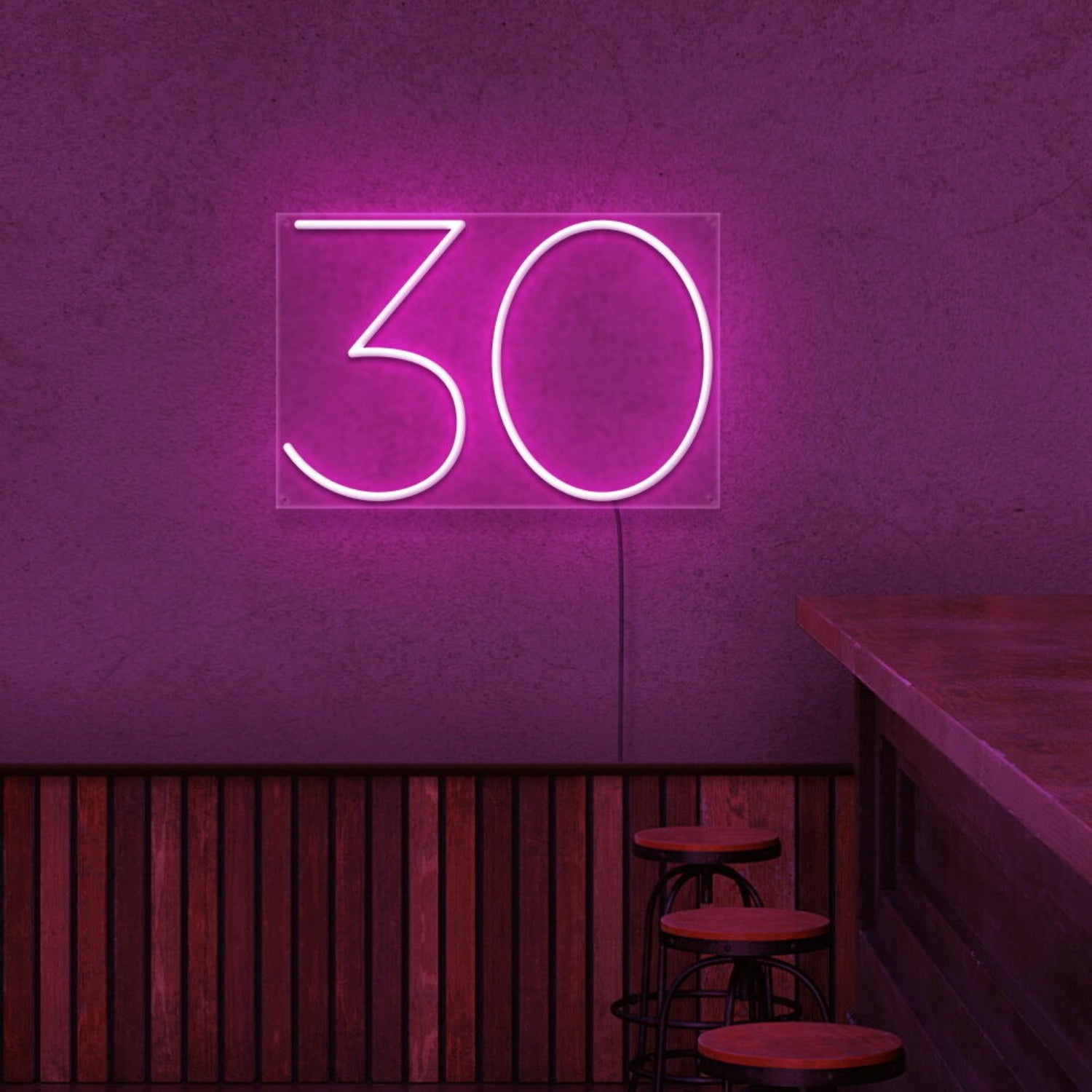 Number 30 Neon Sign | Shineneon