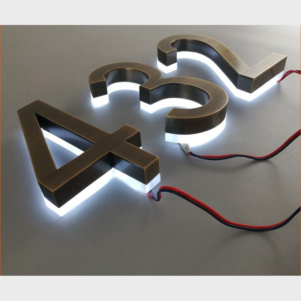 Number 432 3D Backlit Channel Letters Led Light Sign - Shineneon