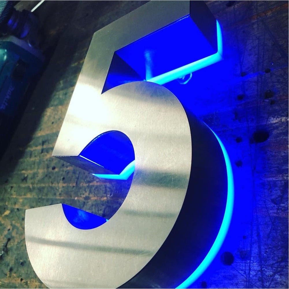 Number 5 3D Backlit Channel Letters Led Light Sign - Shineneon
