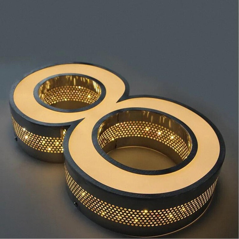 Number 8 3D Frontlit And Backlit Channel Letter Led Light Sign