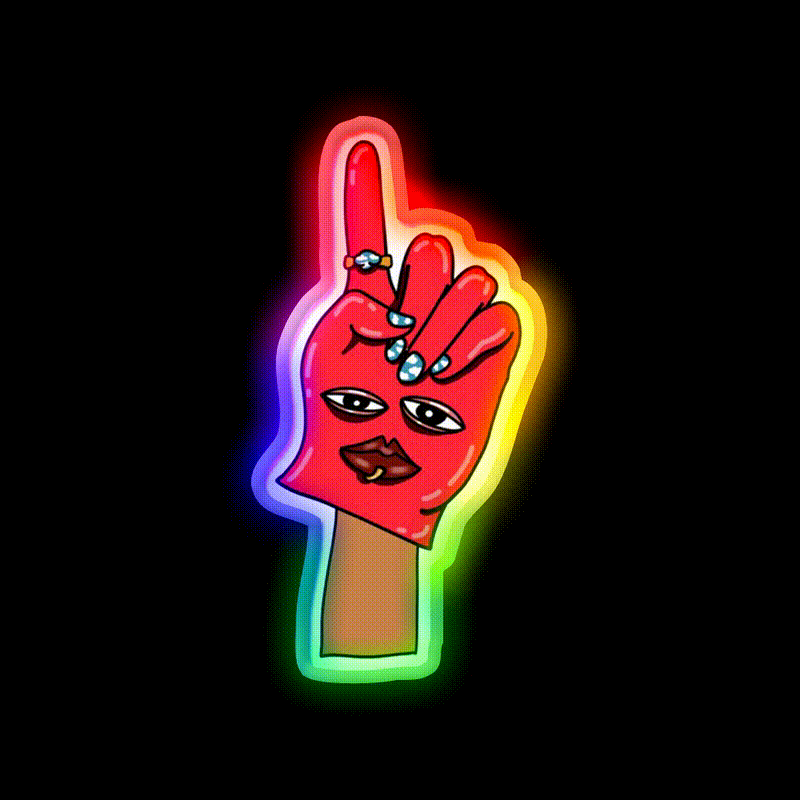 Number One By Stcleon Nail Salon Led Neon Sign Rgb Color - LED neon sign close-up detail