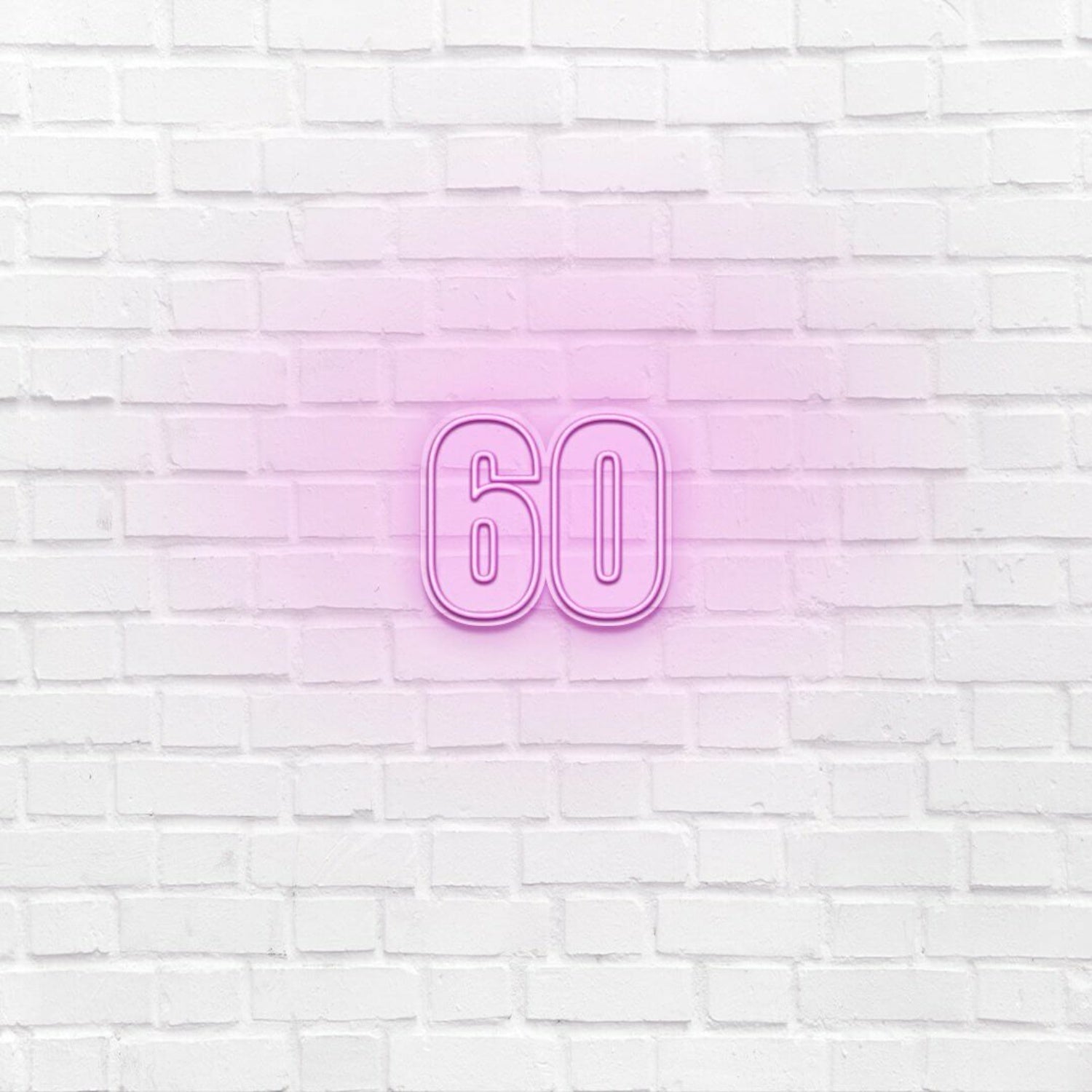 Number Sixty Led Neon Sign | Shineneon