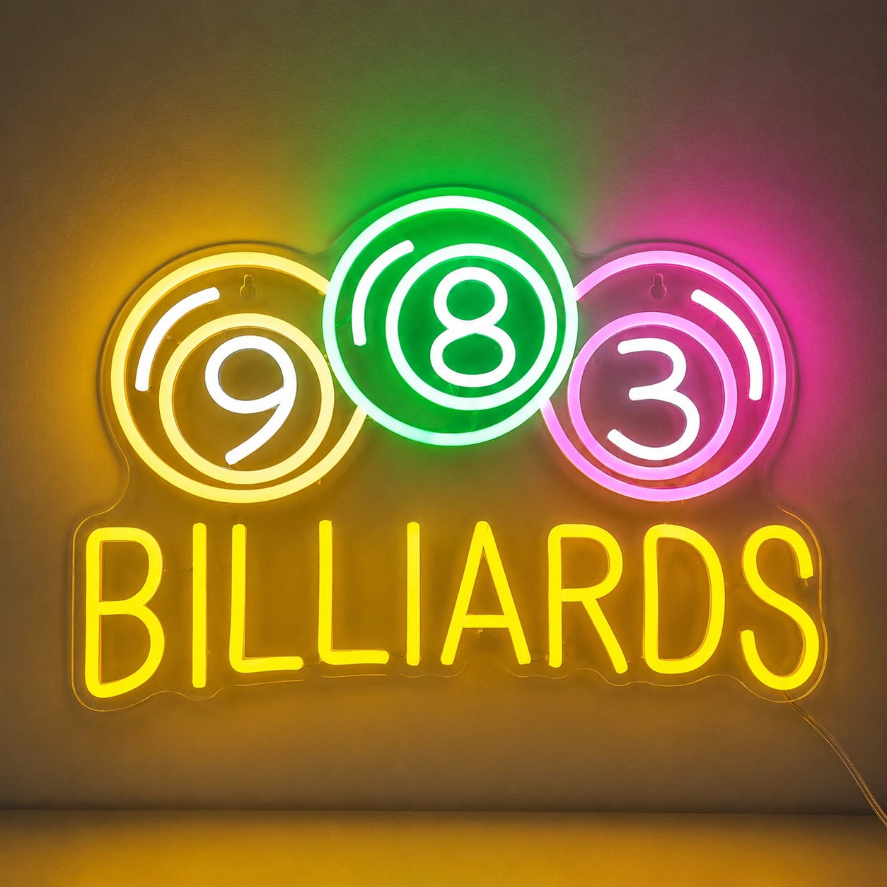 Numbered Billiards Balls Neon Sign LED Neon Sign main product image