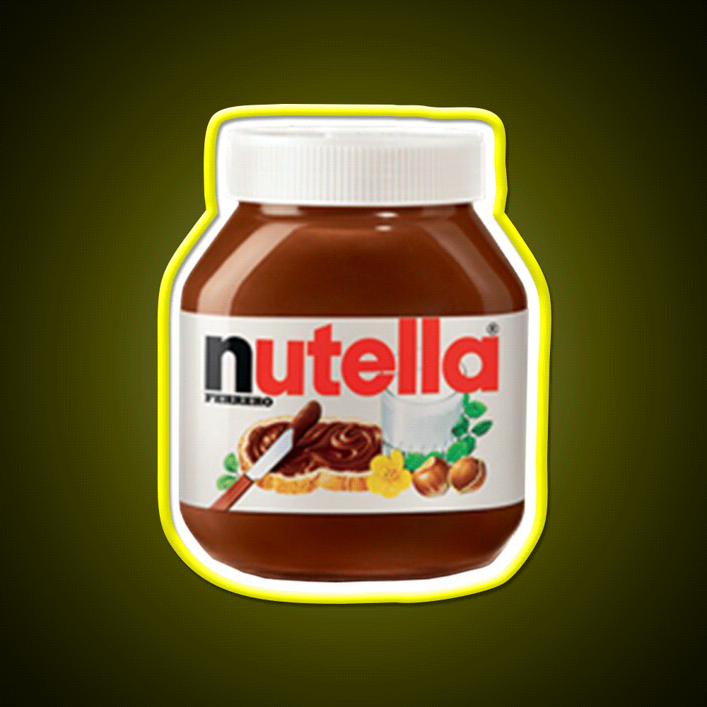 Nutella Snack Food Led Neon Sign Rgb Color - Custom LED neon sign front view