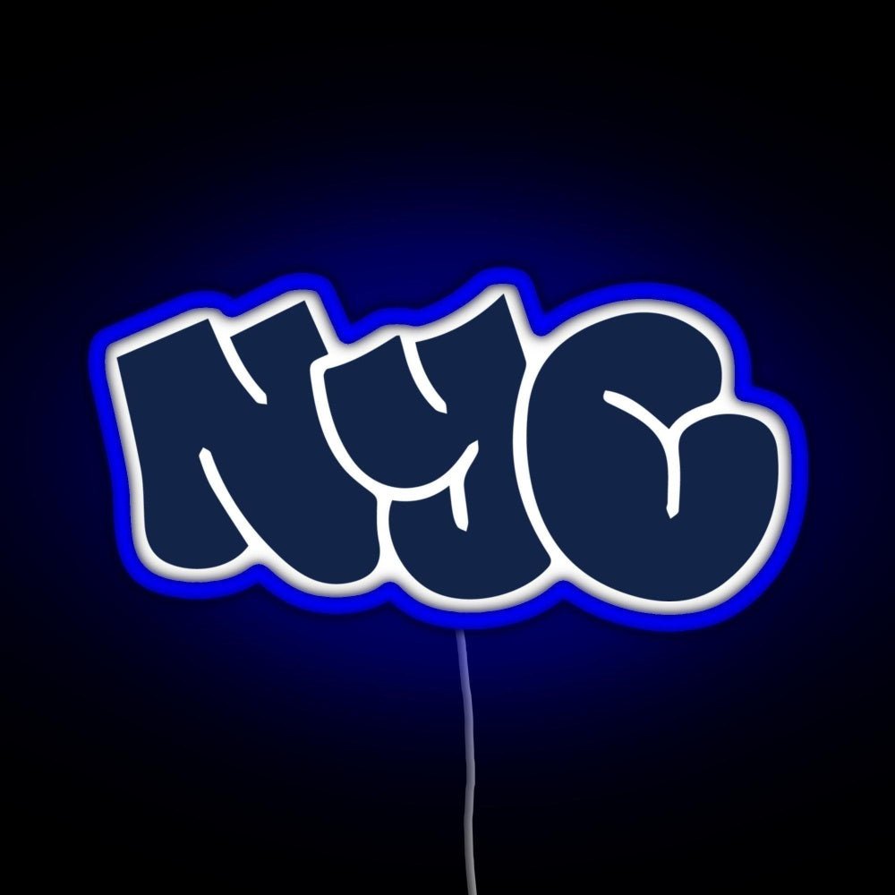Nyc New York City Graffiti Sticker Rgb Led Neon Sign Pop Wall Art - Shineneon