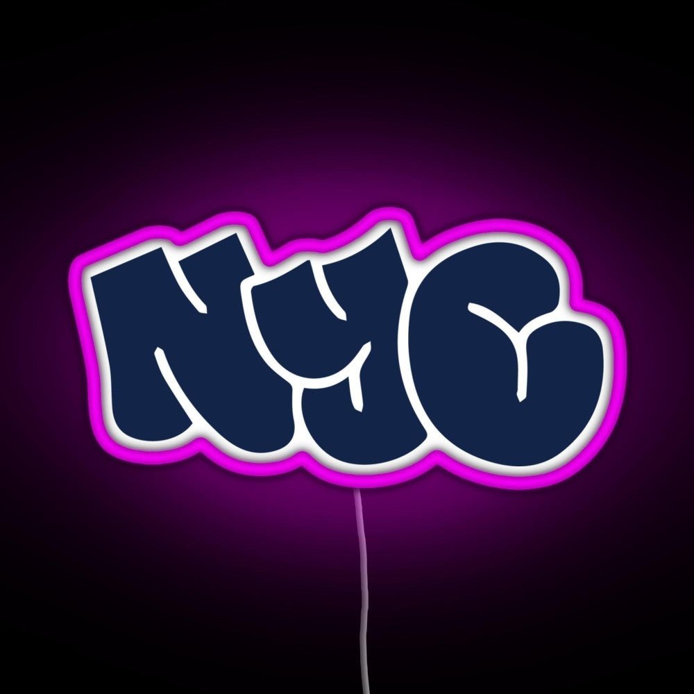 Nyc New York City Graffiti Sticker Rgb Led Neon Sign Pop Wall Art - Shineneon