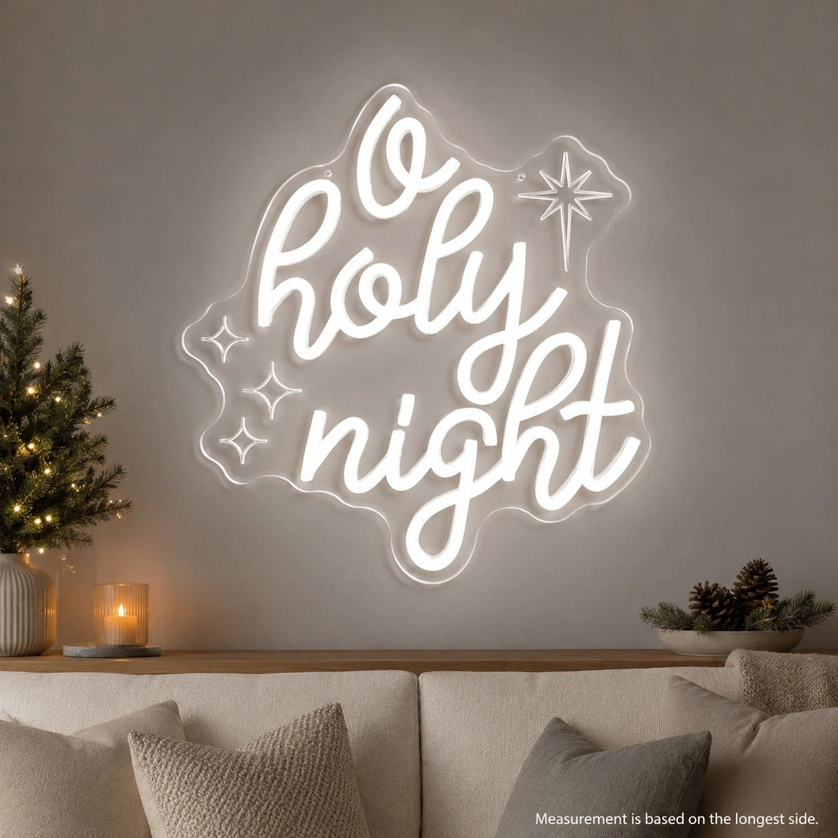 O Holy Night Stars LED Neon Sign - Shineneon