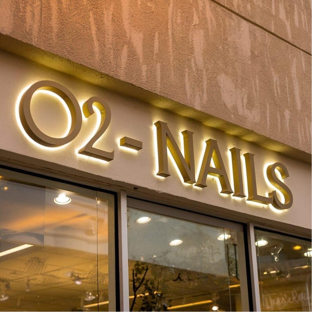 O2 Nails 3D Backlit Channel Letters Led Light Sign - Shineneon