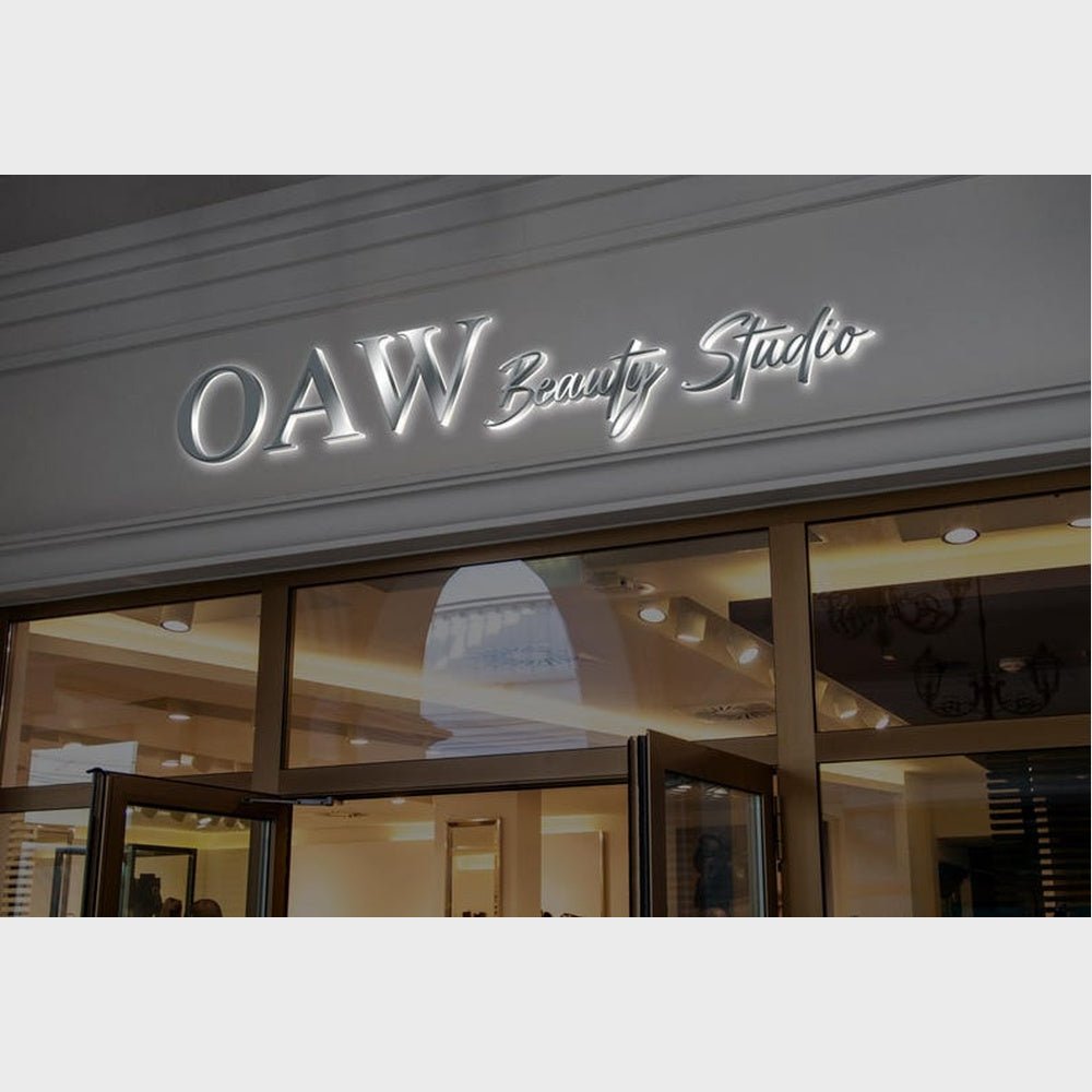 Oaw Beauty Studio 3D Backlit Channel Letters Led Light Sign - Shineneon