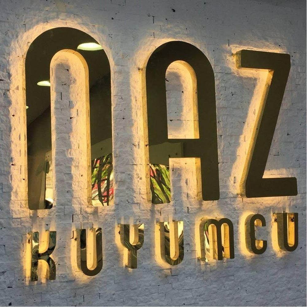 Oaz Kuyumcu 3D Backlit Channel Letters Led Light Sign