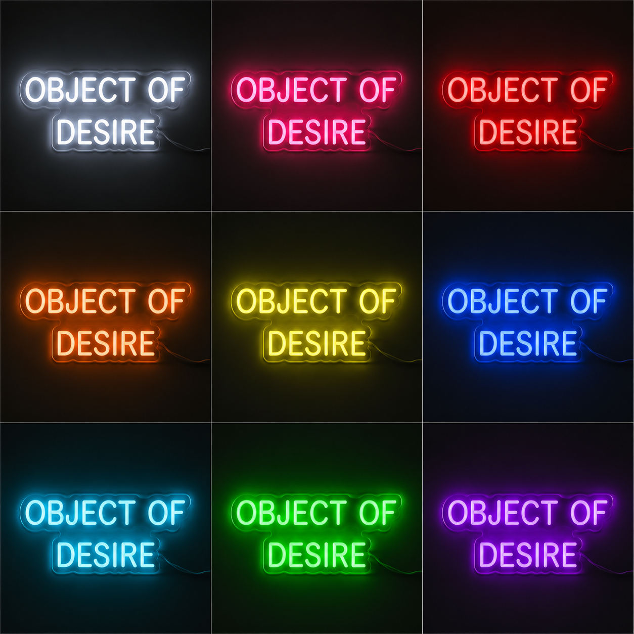 Object Of Desire LED Neon Sign - 05 Color Grid