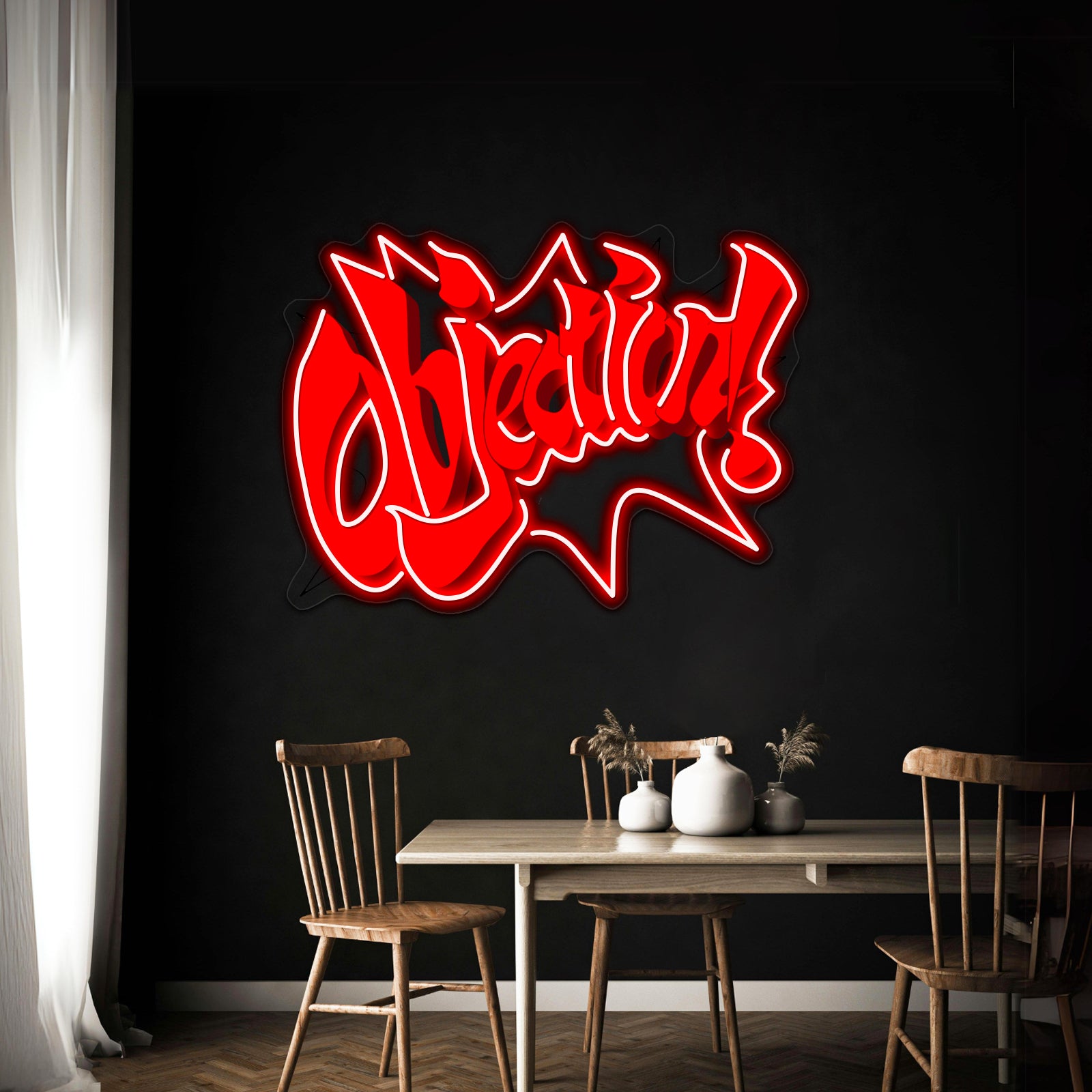 Objection Artwork Business Led Sign | Shineneon