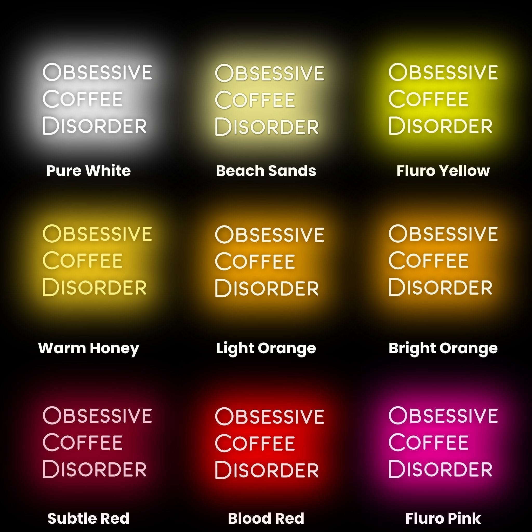 Obsessive Coffee Disorder Led Neon Sign | Shineneon