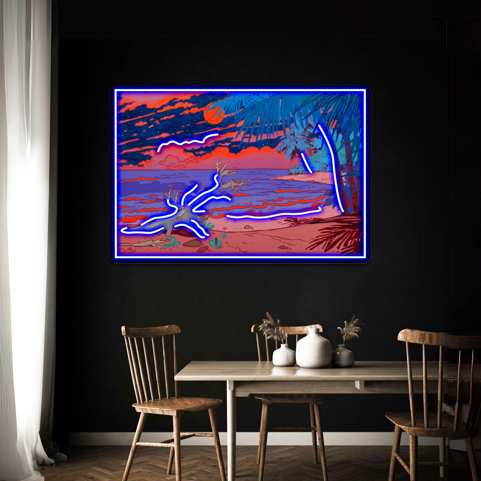 Ocean Artwork Business Led Sign | Shineneon