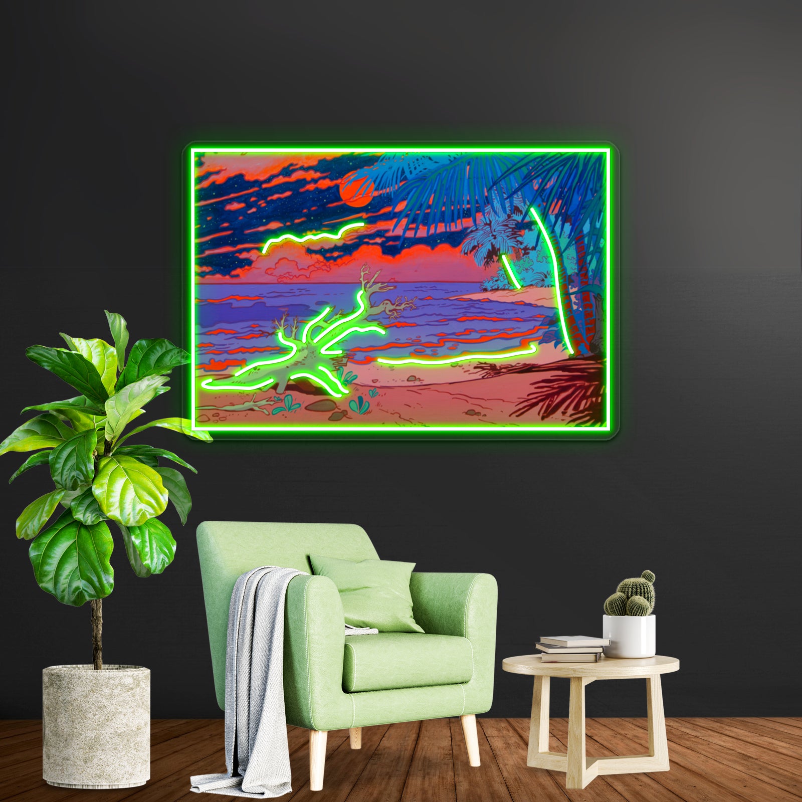 Ocean Artwork Business Led Sign | Shineneon