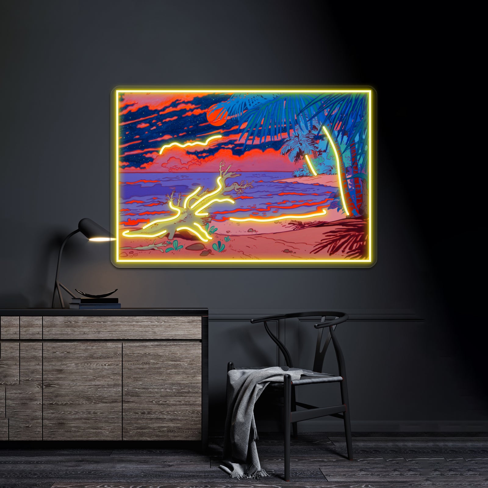 Ocean Artwork Business Led Sign | Shineneon