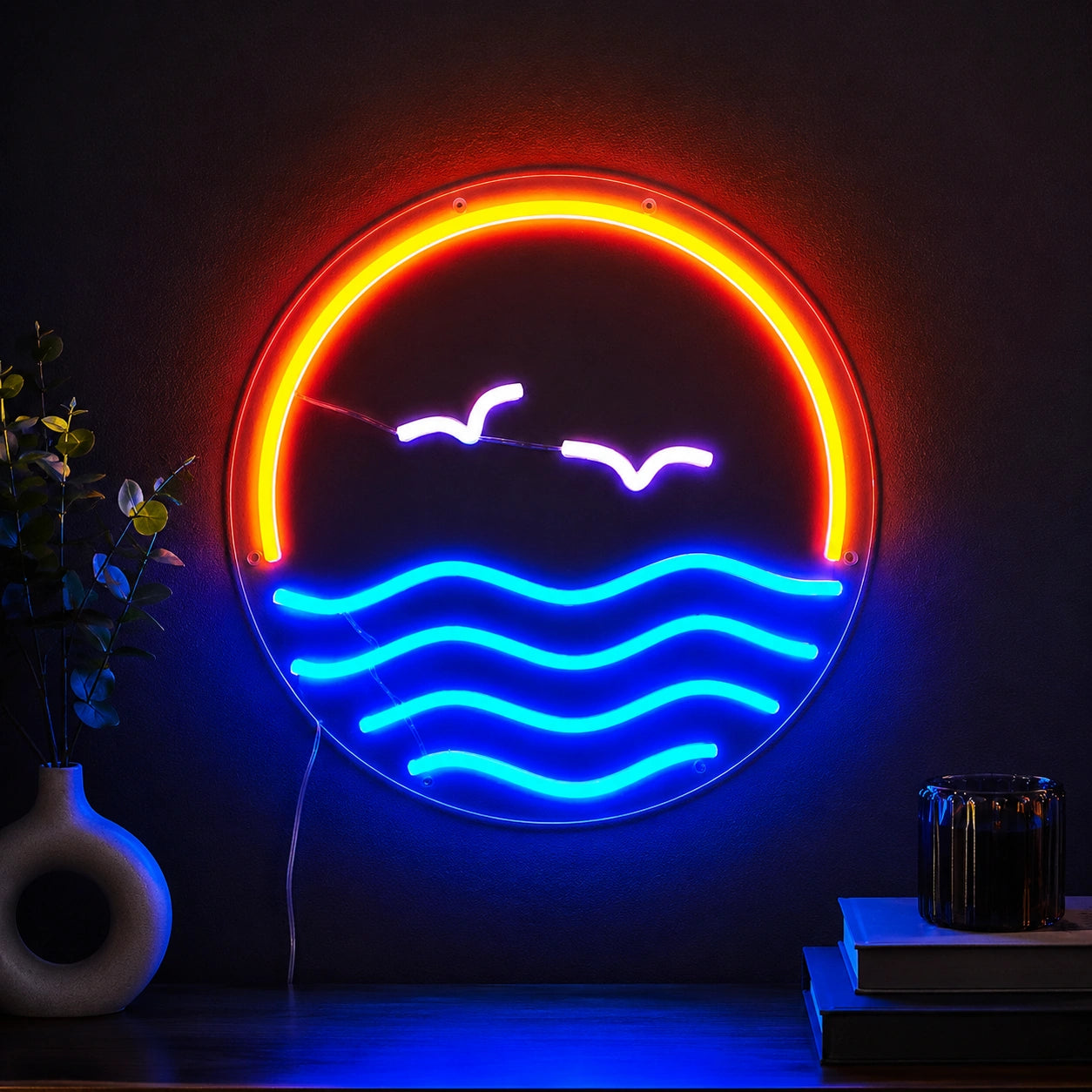 Ocean Sunset Neon Sign LED Neon Sign high-converting product image